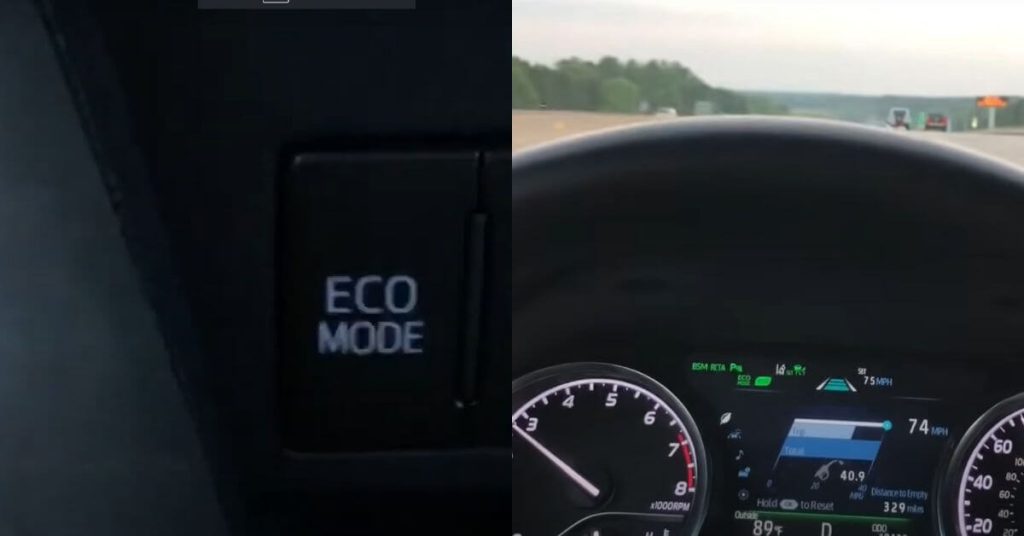 Eco Mode Button And Eco Mode on Display